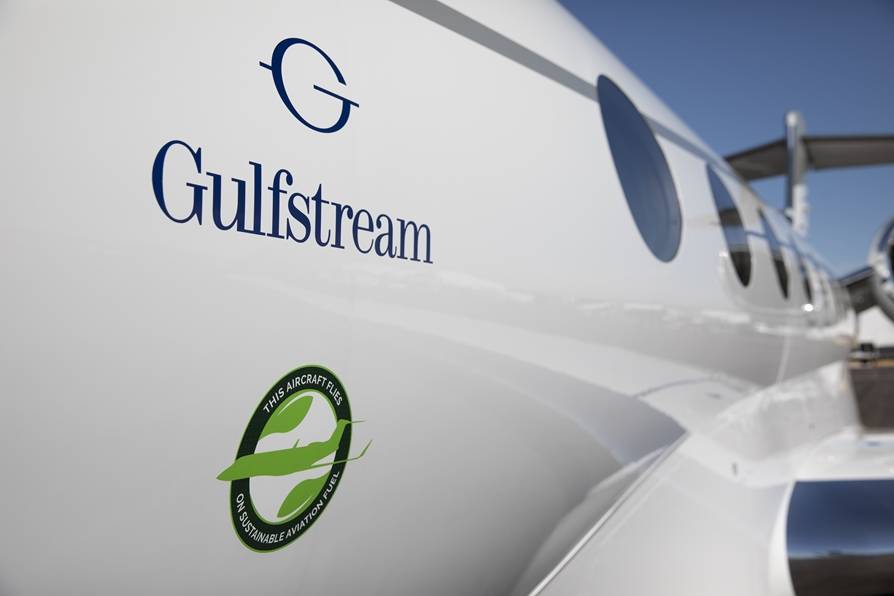 Gulfstream sustainable aviation fuel (SAF) 